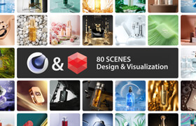 81 Cosmetic Product Scenes Ready to Render for Redshift + C4D - 模型