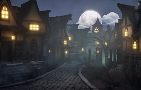 Udemy - Blender 5 & UE5.7 Stylized Haunted Street Kit