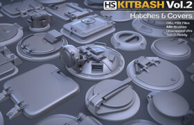 Gumroad - Hard-Surface Kitbash Vol.2 - Hatches Covers