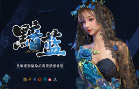 【正版】【大师】写实服装材质全流程《黯蓝》—从绑定到渲染的高级质感表现