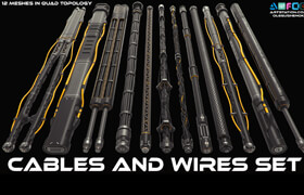 Artstation - Cables & Wires Kitbash Set - 模型