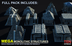 CGTrader - MEGA MONOLITHIC STRUCTURES SCI-FI KITBASH - 模型